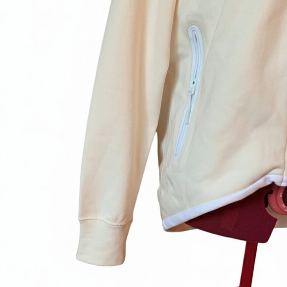 NIKE - Tech Fleece Cape asymmetrical Full-Zip Hoodie Jacket - Creme - Medium - Picture 8 of 13